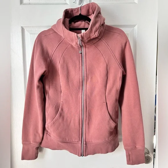 Lululemon Scuba Hoodie *Light Cotton Fleece- Heathered Brier Rose/ Size 8 - Picture 4 of 9